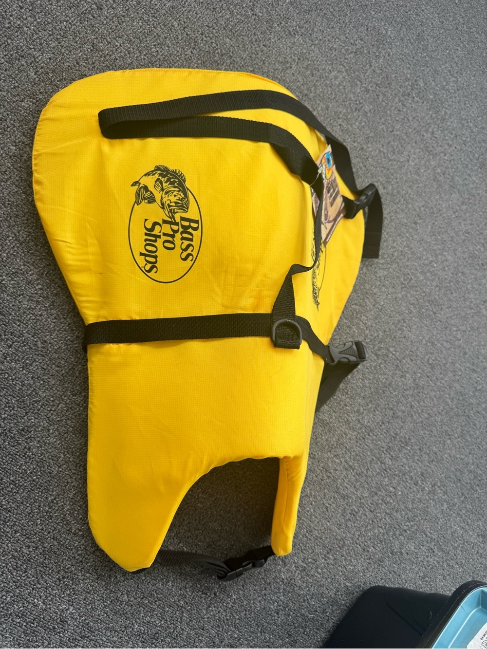 Bass Pro Shops Yellow Kids PFD with Black Straps